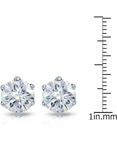 1 to 7 Carat Moissanite Round Stud Earrings for Women in 14k Gold (J-K, TGW) 6-Prong Set Screw Back White Gold 4.0 carats $29...