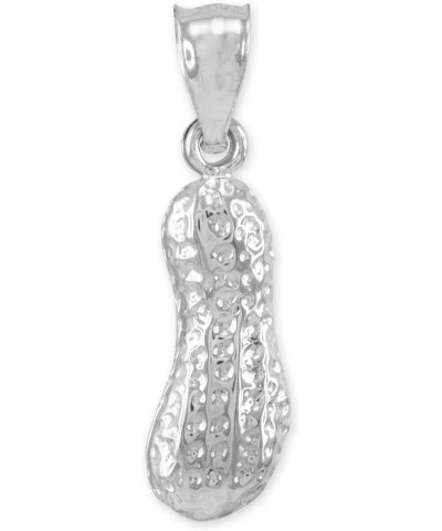 Solid .925 Sterling Silver Peanut Charm Pendant $12.00 Pendants