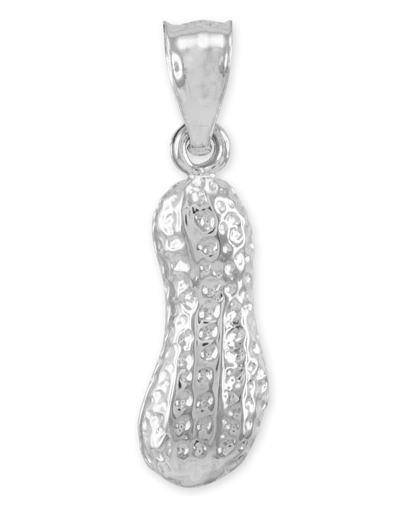 Solid .925 Sterling Silver Peanut Charm Pendant $12.00 Pendants