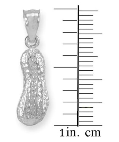 Solid .925 Sterling Silver Peanut Charm Pendant $12.00 Pendants