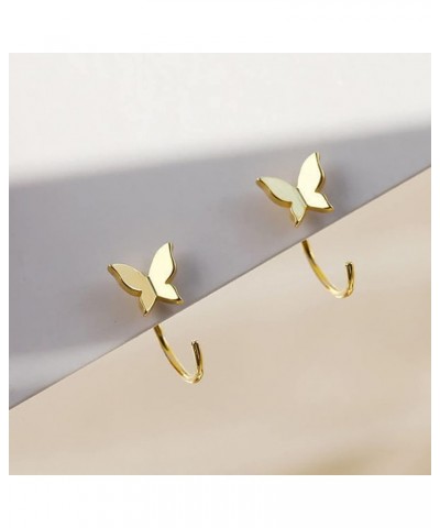 Earring Hoop Stud Drop & Dangle, Stud Earrings Butterfly Exquisite Jewelry Bright Luster Flower Earrings for Banquet G $4.53 ...