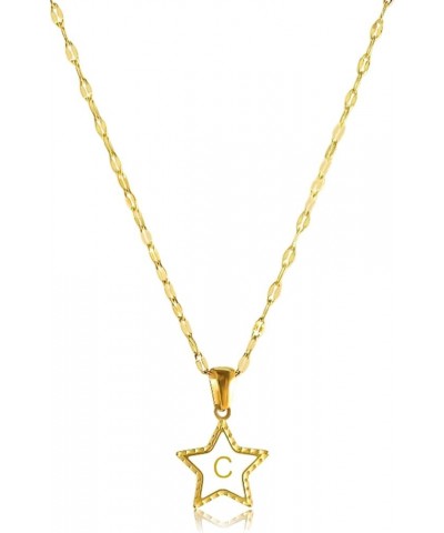 Star Initial Necklace for Women,14K Gold Plated Necklace Personalized Name Necklace for Women A-Z Alphabet Letter Necklaces J...