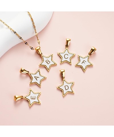 Star Initial Necklace for Women,14K Gold Plated Necklace Personalized Name Necklace for Women A-Z Alphabet Letter Necklaces J...