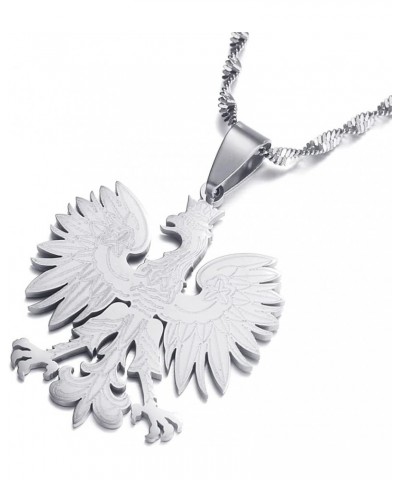 Poland Symbol Eagle Pendant Necklaces Polska Poles Jewelry silver $8.84 Necklaces