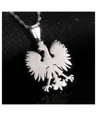 Poland Symbol Eagle Pendant Necklaces Polska Poles Jewelry silver $8.84 Necklaces