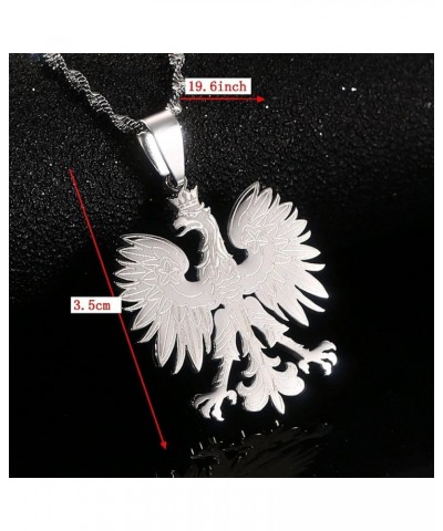 Poland Symbol Eagle Pendant Necklaces Polska Poles Jewelry silver $8.84 Necklaces