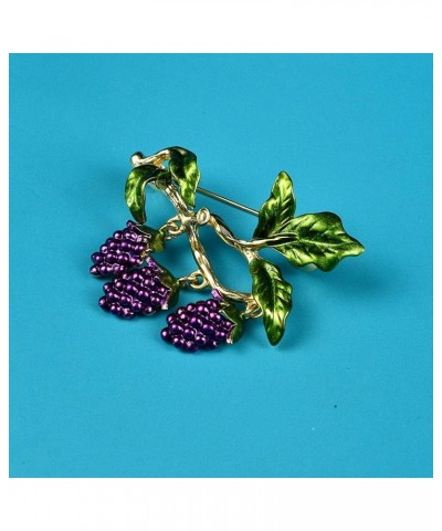 Luxury Enamel 3 Bunches Of Grapes Brooches for Women And Men Fashion Fruit Pins Enamel Vintage Jewelry Accessories $10.14 Bro...