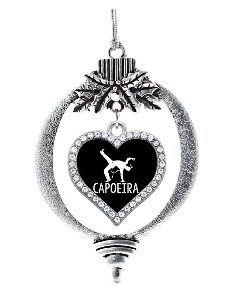 Sister Bond Charm Ornament - Silver Open Heart Charm Holiday Ornaments with Cubic Zirconia Jewelry Capoeira $10.19 Bracelets