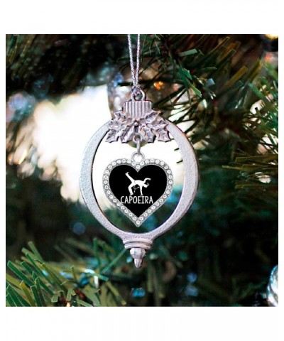 Sister Bond Charm Ornament - Silver Open Heart Charm Holiday Ornaments with Cubic Zirconia Jewelry Capoeira $10.19 Bracelets