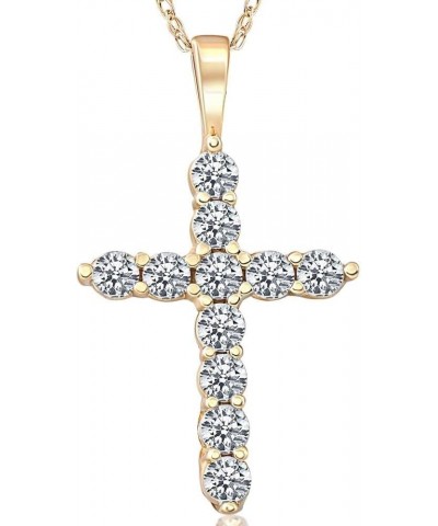 1/2ct Yellow Gold Diamond Cross Pendant 14K Necklace $116.22 Necklaces