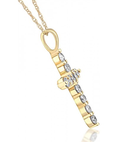 1/2ct Yellow Gold Diamond Cross Pendant 14K Necklace $116.22 Necklaces