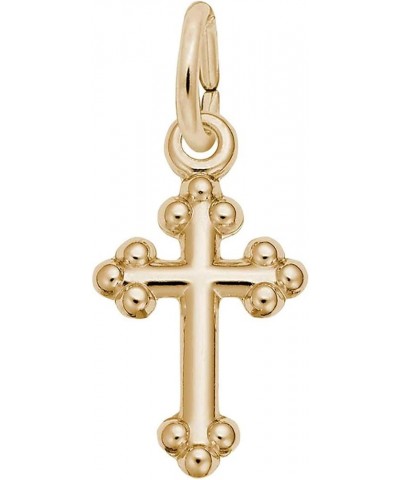 Cross Charm yellow-gold $11.00 Bracelets