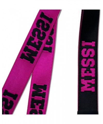 Messi Sports Accessories - Lanyard and Silicone Wrist Band - Soccer Keychain and Bracelet Black Pink $6.88 Bracelets