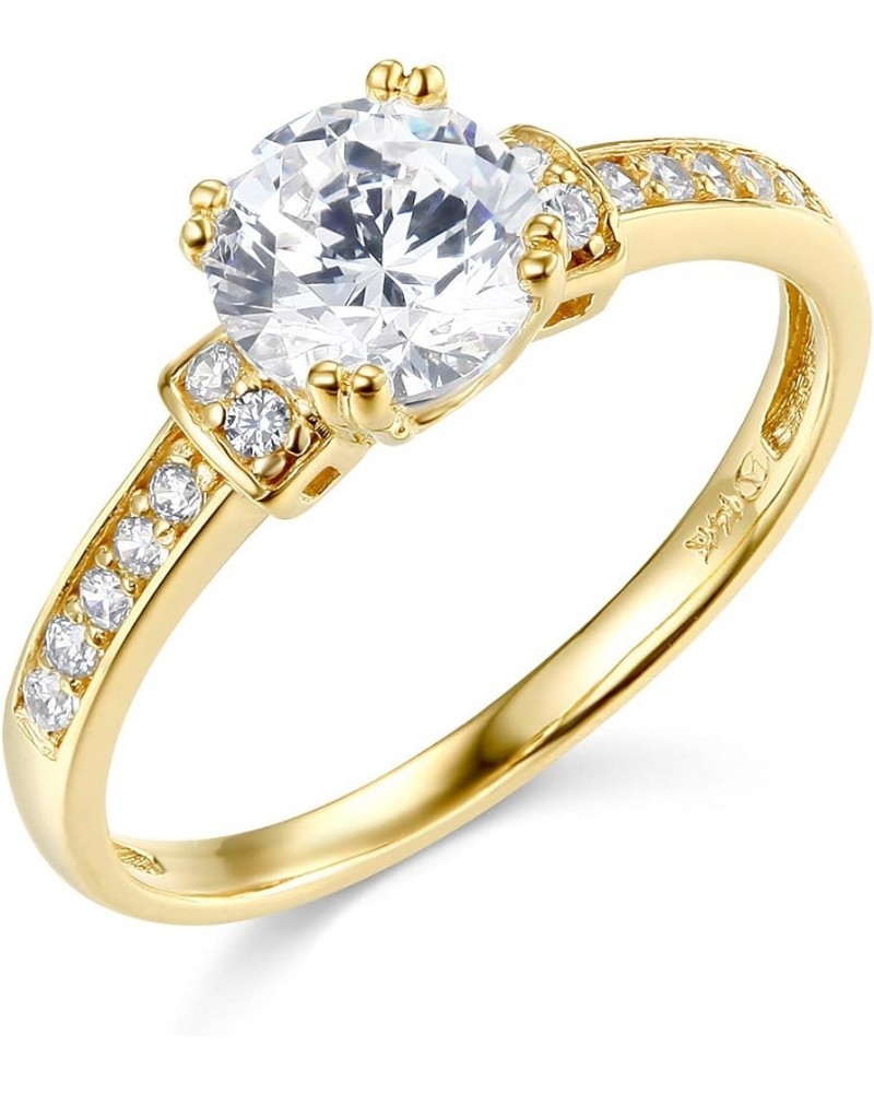 14k Yellow OR White Gold SOLID Wedding Engagement Ring Yellow Gold $81.70 Rings