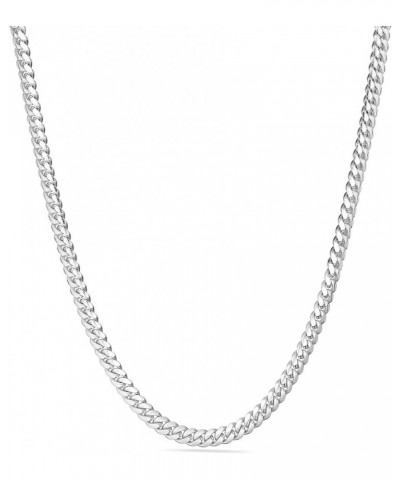 Solid 925 Sterling Silver 2MM,2.5MM, 3.5MM, 4MM Miami Cuban Chain Necklace- Lobster Lock-16-30"- Made In Italy 30 4MM $25.70 ...