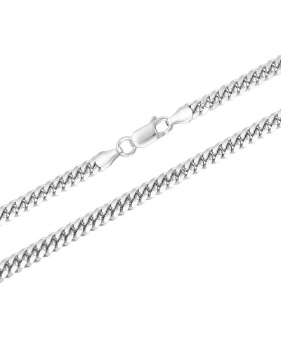 Solid 925 Sterling Silver 2MM,2.5MM, 3.5MM, 4MM Miami Cuban Chain Necklace- Lobster Lock-16-30"- Made In Italy 30 4MM $25.70 ...