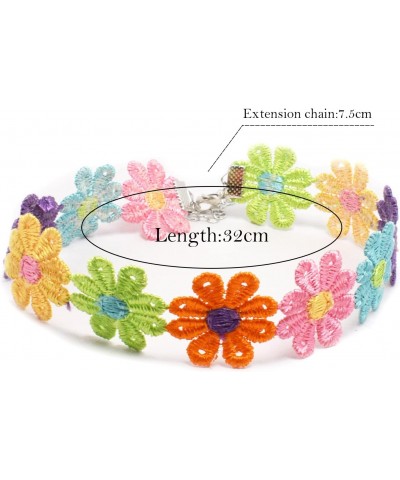 Flower Chokers Necklace Adjustable Summer Beach Boho Dainty Jewelry Gift for Women Girls $8.39 Necklaces