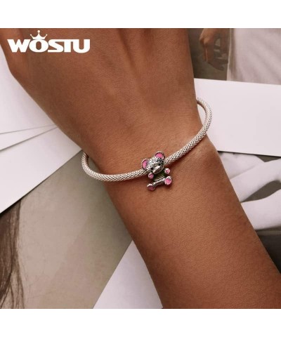 925 Sterling Sliver Bear Animal Bead Charm for Charm Bracelet Butterfly Cat Infinity Love Bead Charm Mothers Day Birthday Gif...