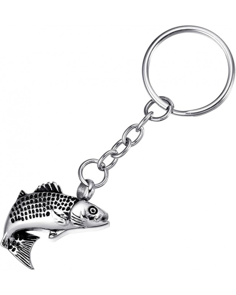 Luck Fish Urn Keychain, Stainless Steel Cremation Jewelry for Ashes Memorial Keepsake Lucky Fish $9.95 Necklaces