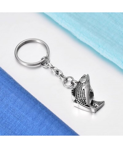 Luck Fish Urn Keychain, Stainless Steel Cremation Jewelry for Ashes Memorial Keepsake Lucky Fish $9.95 Necklaces