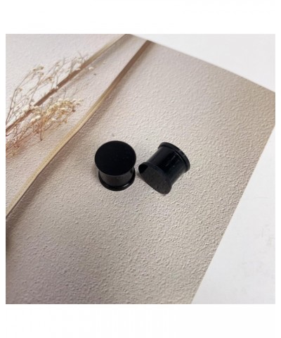 Black Silicone Ear Gauges Double Flared Plugs Tunnels Expanders Stretcher Saddle Earrings for Men Women Fashion Body Piercing...