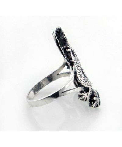 Tall Sterling Silver Large Bikers Dragon Ring(Sizes 7,8,9,10,11,12,13) $24.51 Rings