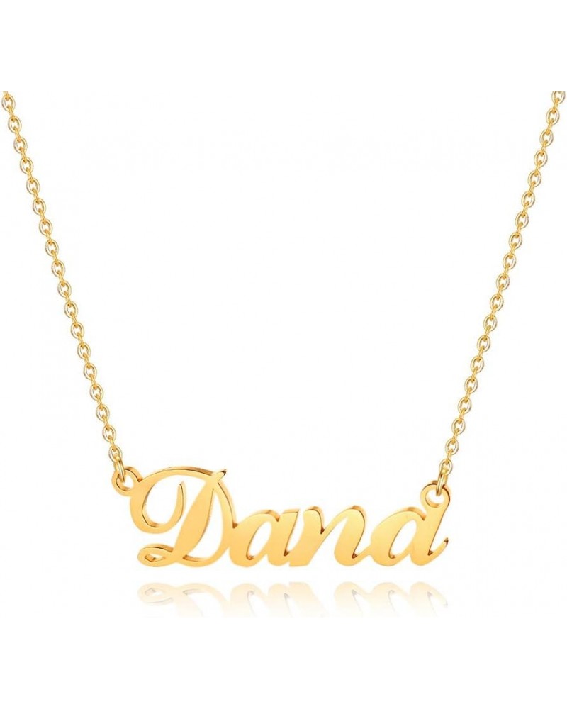 Gold Custom Name Necklace Personalized - 18K Gold Plated Personalized Name Necklaces for Women Girls Kids Teens, Plate Monogr...