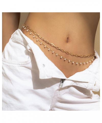 Pearl Belly Chain Gold Waist Chain Bikini Body Chain Multi Layer Waist Belly Chain Silver Belly Chain Beach Beads Body Chain ...