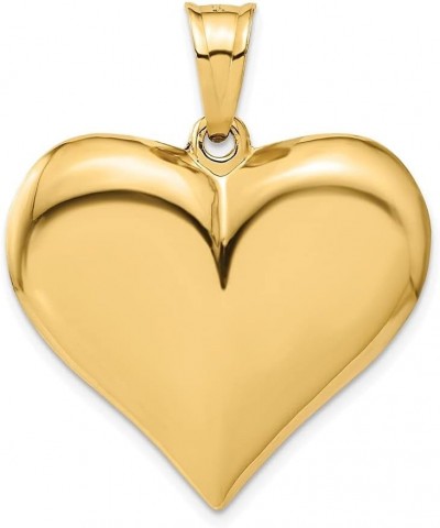 14k Yellow Gold Polished 3-D Puffed Heart Pendant for Women $182.73 Pendants