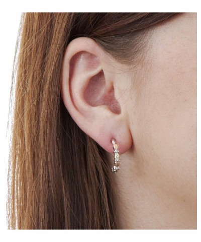 Petite Semi Hoop Earrings, Sterling Silver, 12k Green and Rose Black Hills Gold $64.71 Earrings