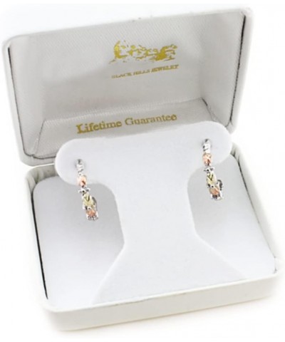 Petite Semi Hoop Earrings, Sterling Silver, 12k Green and Rose Black Hills Gold $64.71 Earrings