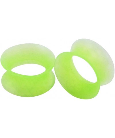 2 PC Extra Soft Silicone Flexible Ear Skin Tunnels Plugs Expanders Gauges Hollow Body Piercing 8G-25mm Green 2g(6mm) $6.75 Bo...