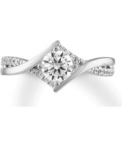 Engagement Ring 1.2 CT Moissanite Engagement Rings for Women Platinum Plated Silver $47.58 Others