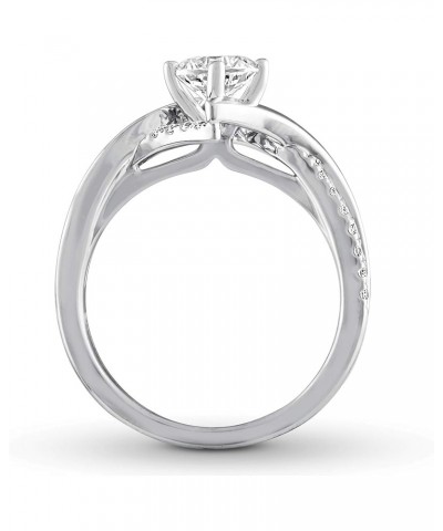 Engagement Ring 1.2 CT Moissanite Engagement Rings for Women Platinum Plated Silver $47.58 Others