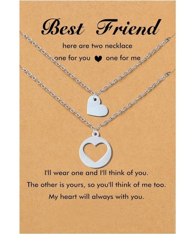 Best Friend Necklace Set for 2 Heart Butterfly Friendship Necklace for Women Girls Bestie Soul Sister heart $8.69 Necklaces