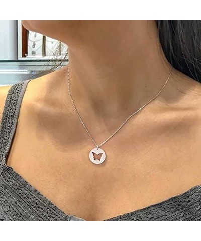 Best Friend Necklace Set for 2 Heart Butterfly Friendship Necklace for Women Girls Bestie Soul Sister heart $8.69 Necklaces