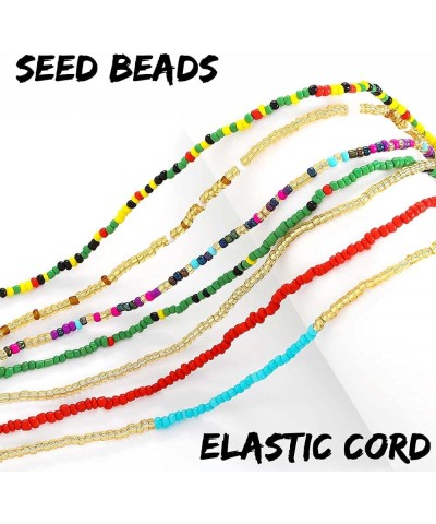 Plus Size African Waist Beads Chain Layered Belly Body Chain Beach 7Pack Waist Jewelry Body Accessories for Women and Girls 5...