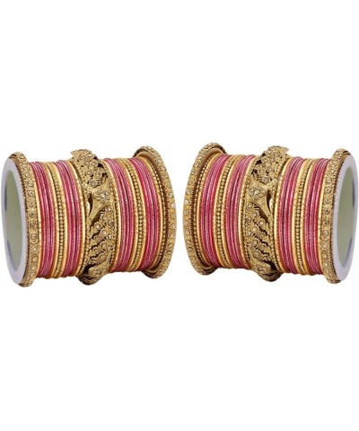 SANARA Ethnic Indian Bollywood Antique Gold Kada Women Traditional Bridal Wedding Wear Bangles Set Jewelry Gajiri 2.6 Inches ...