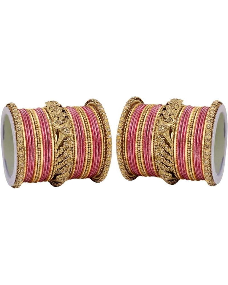 SANARA Ethnic Indian Bollywood Antique Gold Kada Women Traditional Bridal Wedding Wear Bangles Set Jewelry Gajiri 2.6 Inches ...