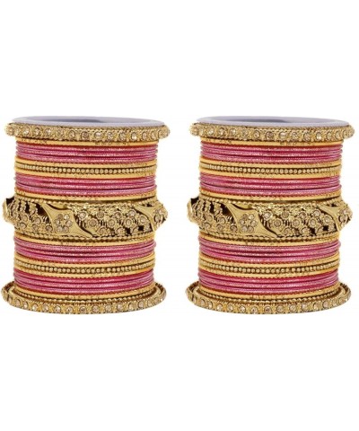 SANARA Ethnic Indian Bollywood Antique Gold Kada Women Traditional Bridal Wedding Wear Bangles Set Jewelry Gajiri 2.6 Inches ...