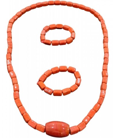 Original Coral Beads Necklace And Coral Bead Bracelet, Igbo bead African jewelry $30.74 Necklaces