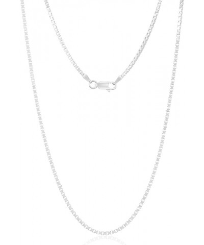 .925 Sterling Silver 0.7mm, 0.9mm, 1.1mm, 1.3mm, 1.5mm or 1.7mm Box Chain Necklace, Made In Italy 20.0 Inches 1.7mm $14.40 Ne...