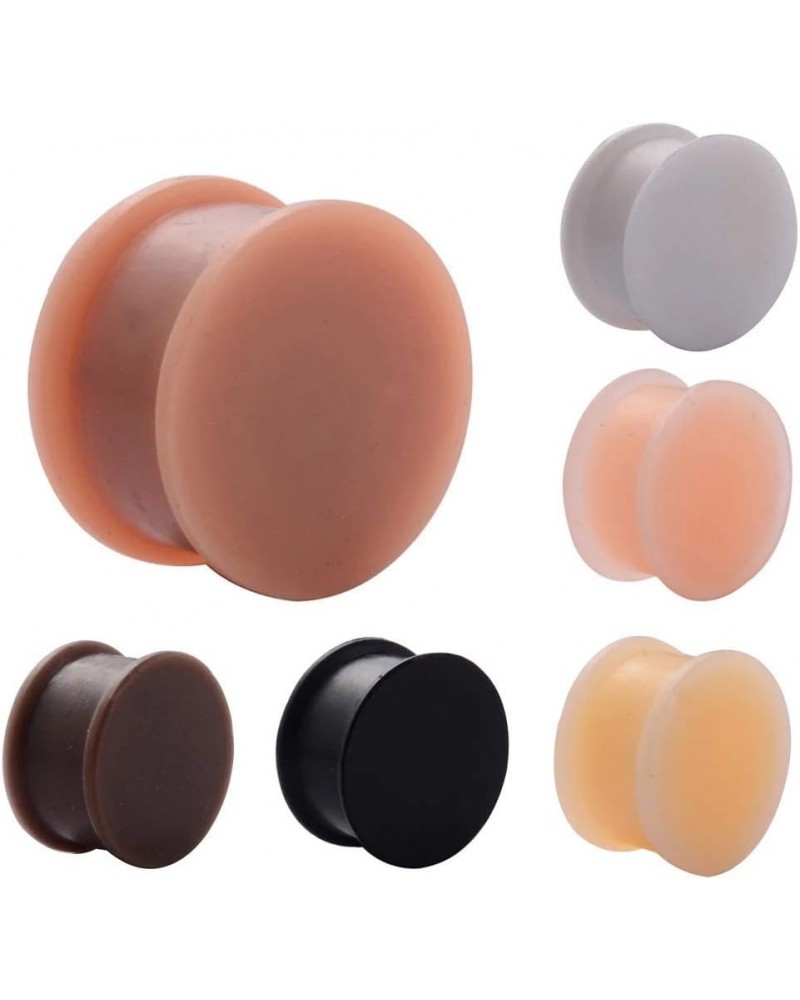 6Pairs Silicone Saddle Ear Stretching Large Gauge Ear Plugs Ear Gauges Supersize Ear Expander Piercings Ear Stretchers 3mm-50...