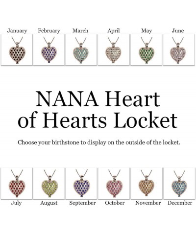 Heart of Hearts Birthstone Locket Necklace Pendant in Sterling Silver & Mother of Pearl rose gold plated March $34.04 Necklaces