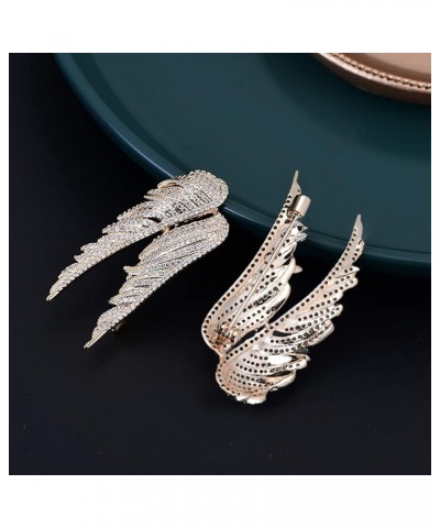 Micro Pave Crystal Angel Wings Brooch Pins Rhinestone Metal Feather Lapel Pin Suit Coat Breastpin for Women Men's Accessories...