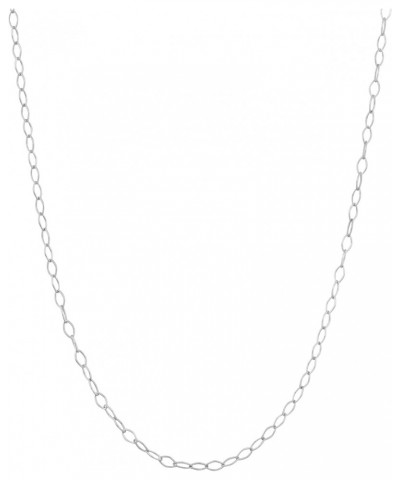 Sterling Silver 1.5 mm Open Link Chain Necklace (14, 16, 18, 20, 22, 24 or 30 inch) $7.69 Necklaces