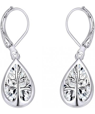 Tree Of Life Drop Earrings In 14k Gold Over Sterling Silver White Gold Over : Cubic Zirconia $24.80 Earrings