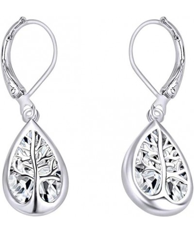 Tree Of Life Drop Earrings In 14k Gold Over Sterling Silver White Gold Over : Cubic Zirconia $24.80 Earrings