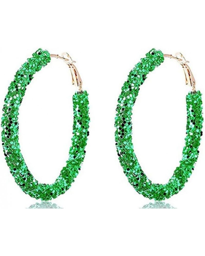 St Patricks Day Irish Shamrock Shape Wooden Dangle Earrings Green Leaf Alloy Earrings for Women Girls Jewelry sequin $8.69 Ea...