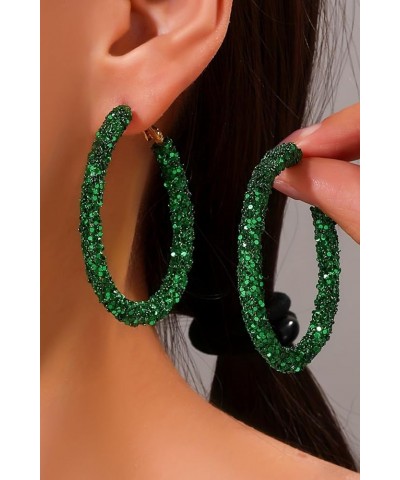 St Patricks Day Irish Shamrock Shape Wooden Dangle Earrings Green Leaf Alloy Earrings for Women Girls Jewelry sequin $8.69 Ea...